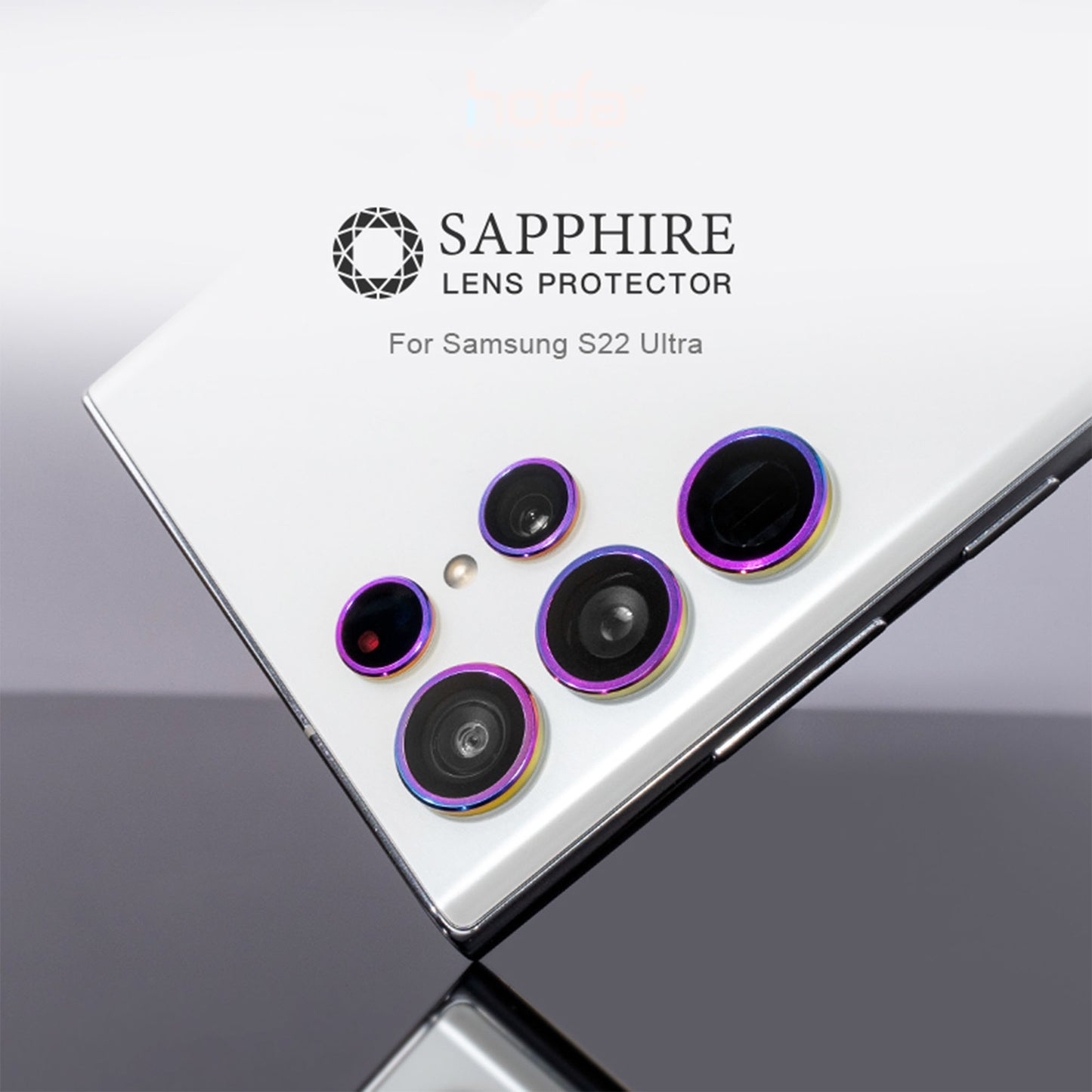 Hoda Sapphire Lens for Samsung Galaxy S22 Ultra - Flamed Titanium (Barcode: 4711163544181 )
