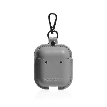 Monocozzi Handcrafted Equisite Genuine Leather Case for Airpods Gen 1 - 2 - Light Grey  (Barcode: 4895199105898 ) - Forexengineer -Malaysia- 4895199105898