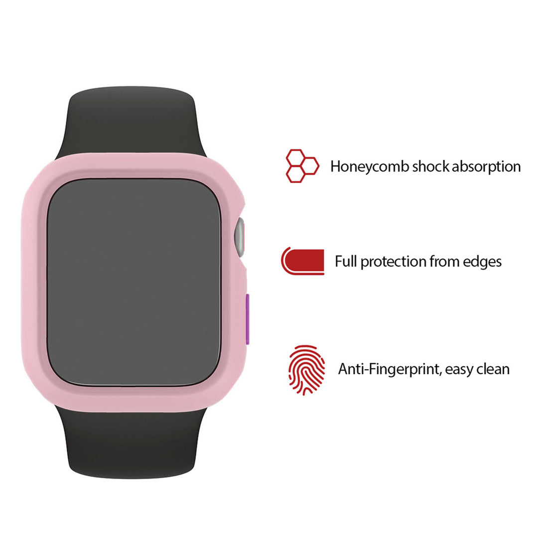 [RACKV2_CLEARANCE] Hoda Rough Case for Apple Watch Series 7 - SE - 6 - 5 - 4 - 3 - 2 - 1 ( 45mm - 42mm - 44mm ) - Black (Barcode : 4713381517550 )