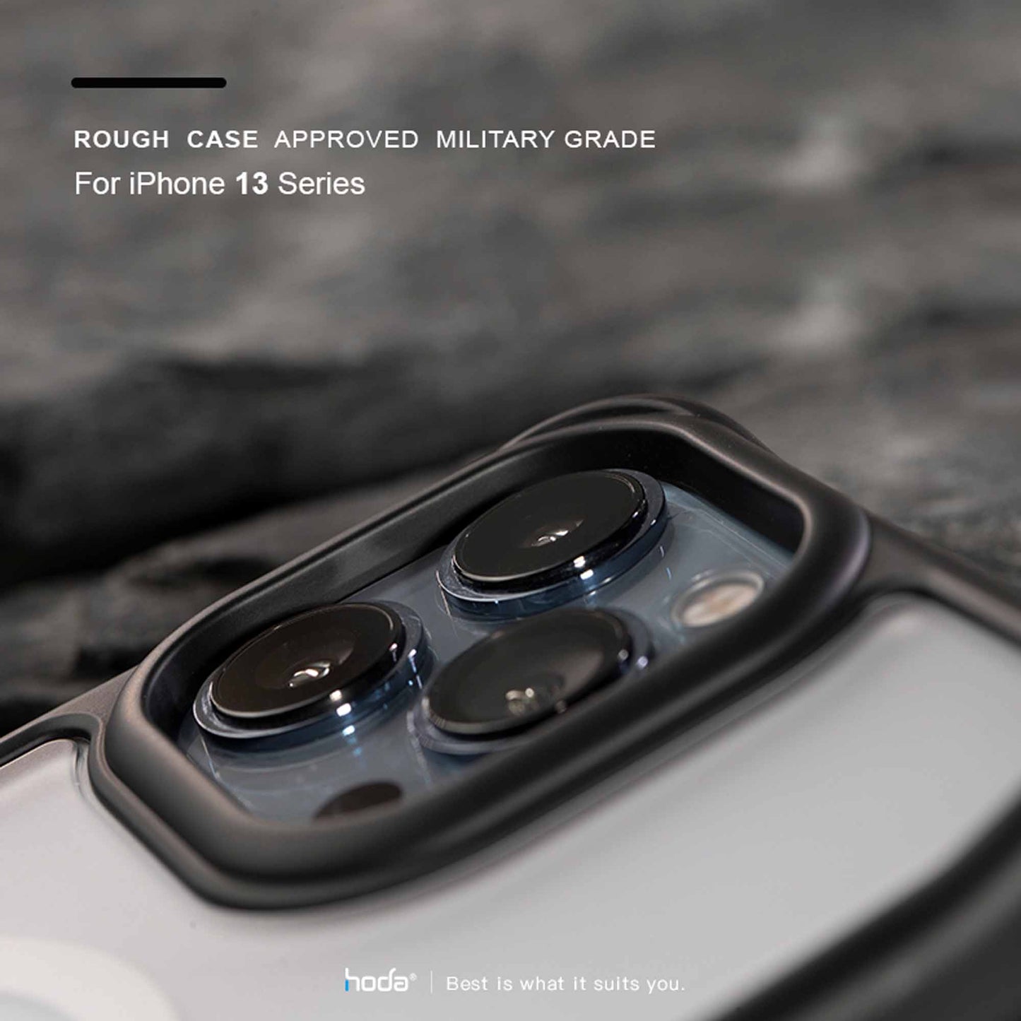 Hoda ROUGH Case Military Standard for iPhone 13 Pro 6.1" 5G - Magsafe Compatible - Black (Barcode: 4711103542750 ) - Forexengineer -Malaysia- 4711103542750
