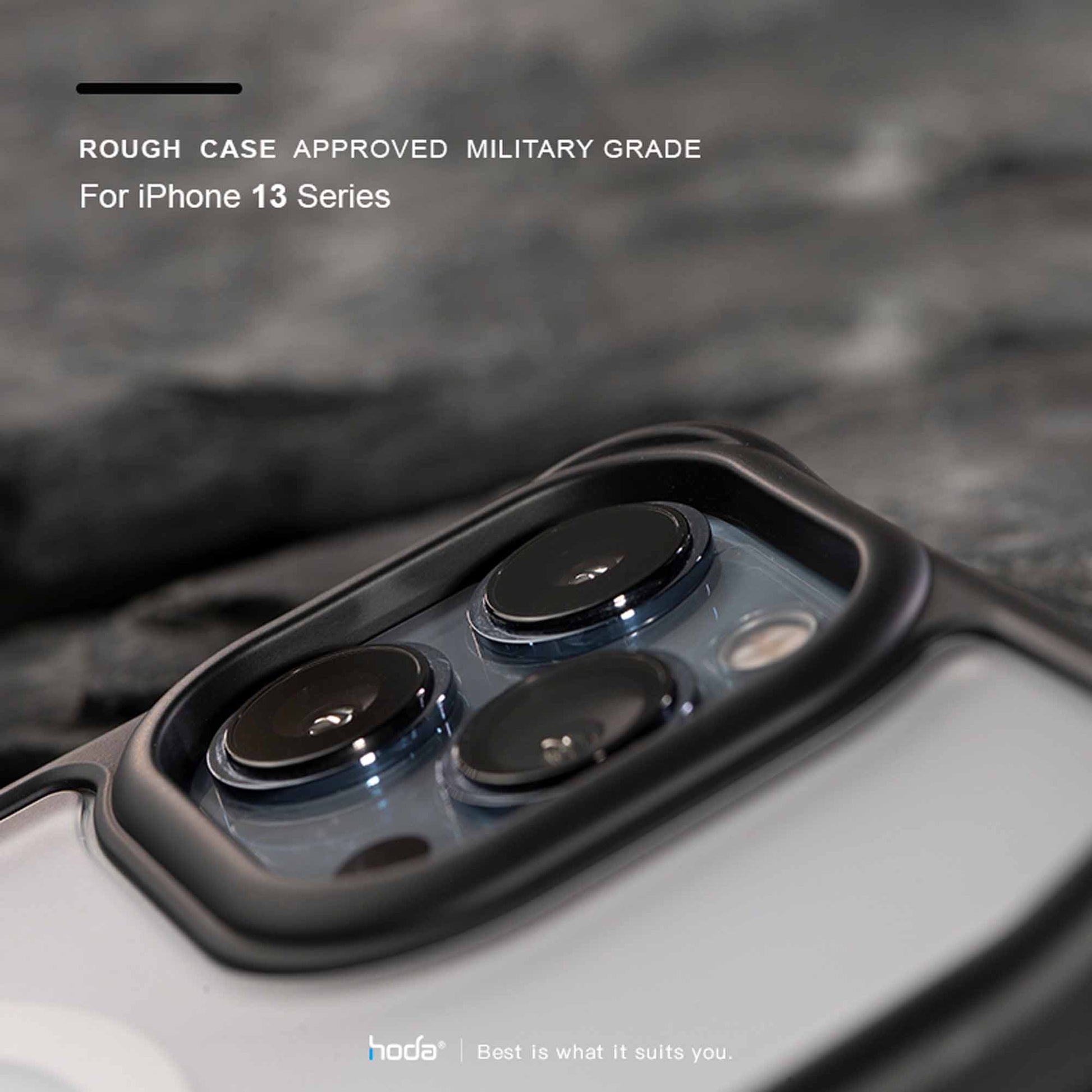 Hoda ROUGH Case Military Standard for iPhone 13 Pro 6.1" 5G - Magsafe Compatible - Black (Barcode: 4711103542750 ) - Forexengineer -Malaysia- 4711103542750