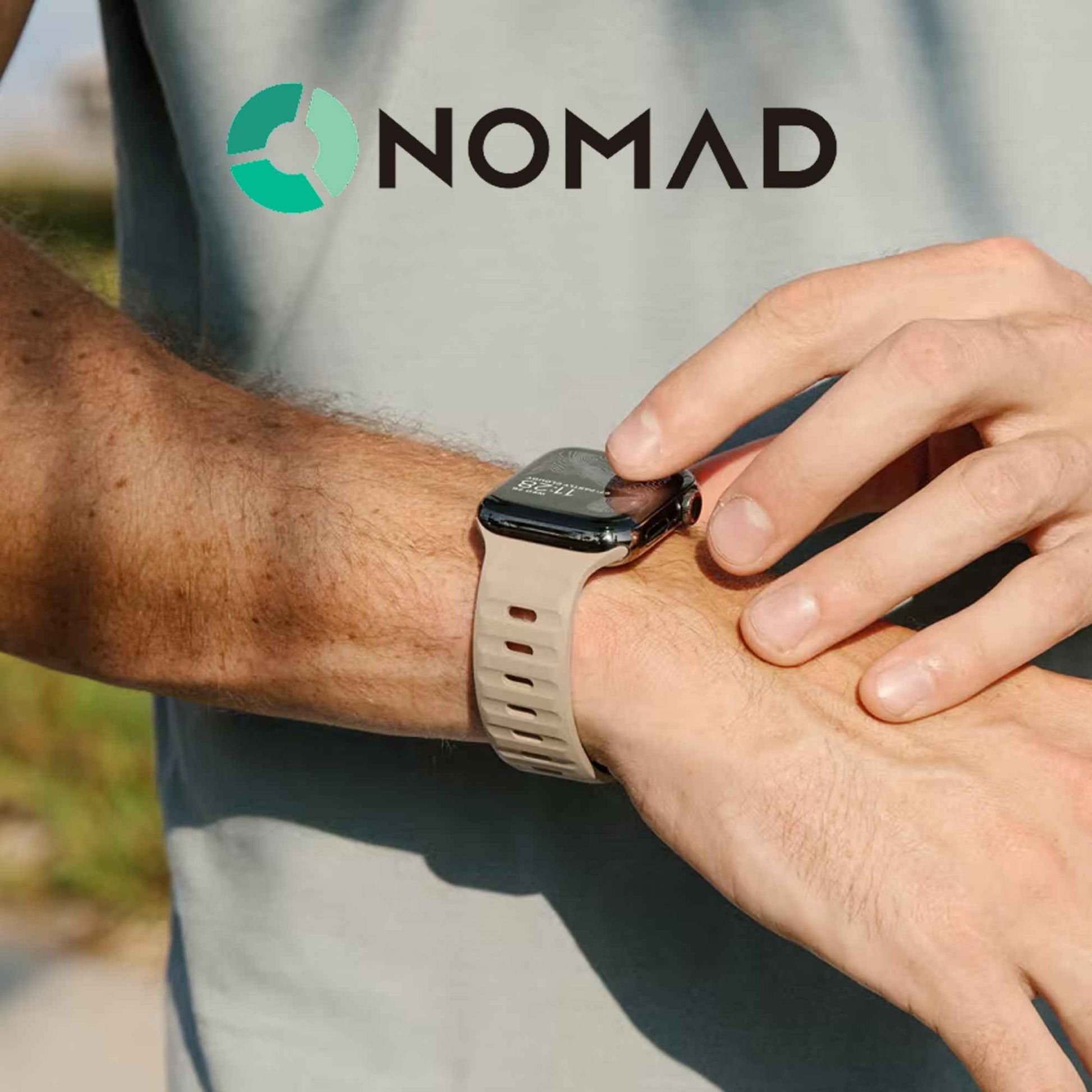 Nomad Sport Strap for Apple Watch Series 7 - 6 - SE - 5 - 4 - 3 - 2 - 1 ( 45mm - 44mm - 42mm ) V2 - Dune (Barcode: 856500011349 )