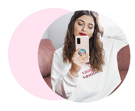 PopSockets Swappable PopGrip Pastel Brights Color - Block Lavender ( Barcode : 840173706831 )