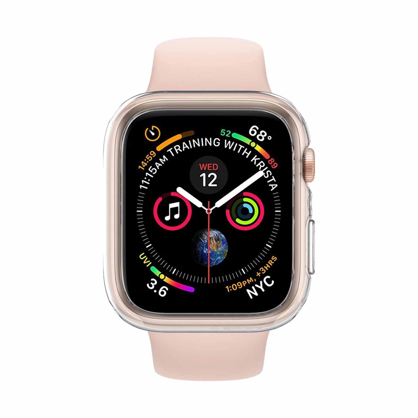 Spigen Liquid Crystal Case for Apple Watch Series 7 - 6 - SE - 5 - 4 ( 41mm - 40mm ) - Clear ( Barcode: 8809811857801 )