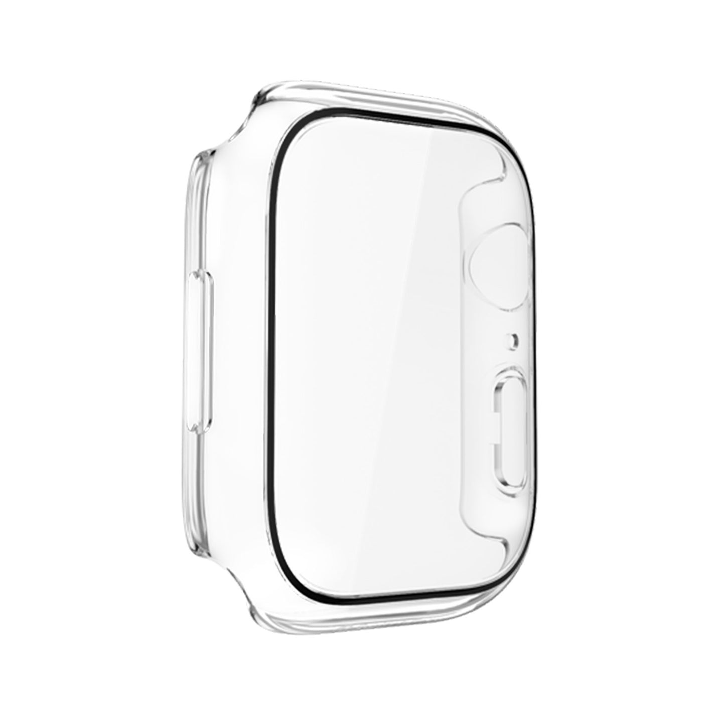 SwitchEasy Nude 2 in 1 Tempered Glass Hybrid Case for Apple Watch Series 7 ( 45mm ) with Build In Tempered Glass - Transparent (Barcode: 4895241108426 )