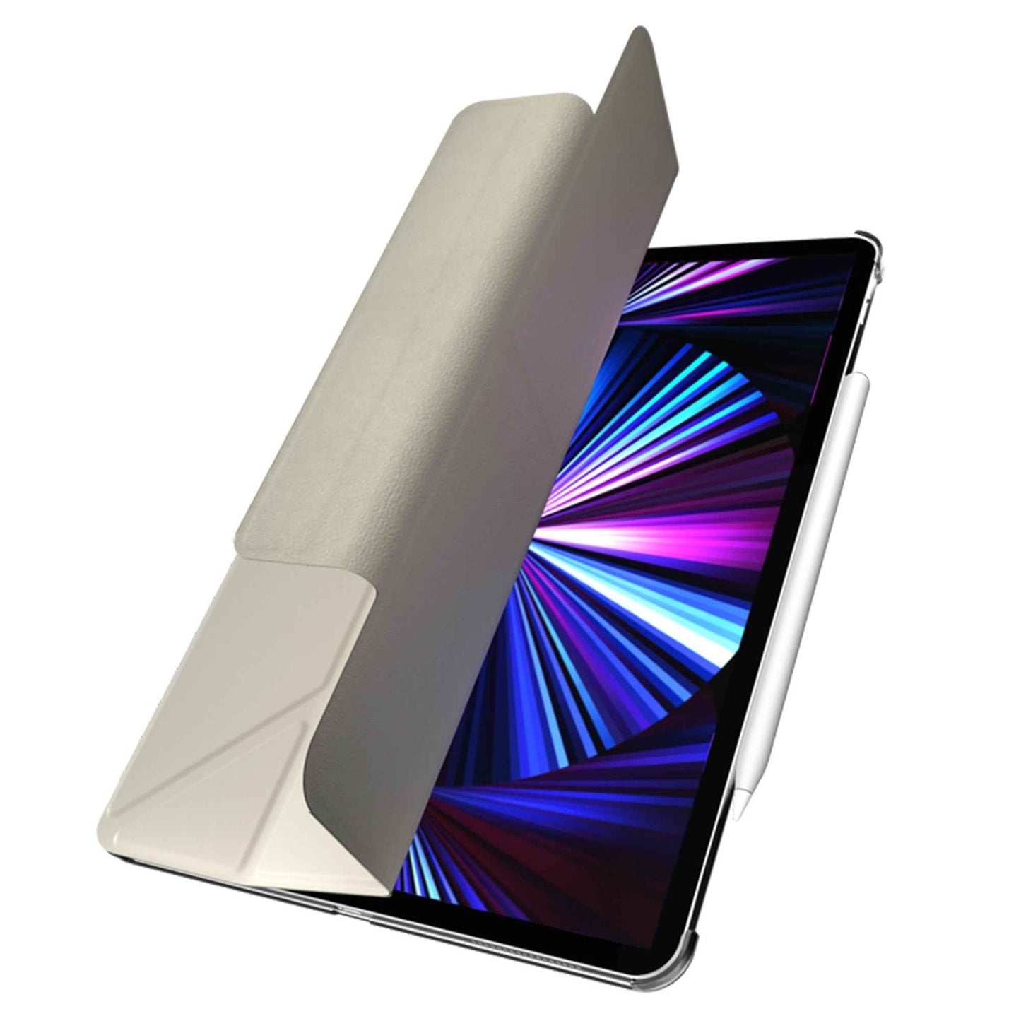 SwitchEasy Origami Nude for iPad Pro 11" ( 2022 - 2020 - 2018 ) - iPad Air 10.9" ( 2022 - 2020 ) - Flexi-Folding Folio Clear Case - Starlight (Barcode: 4895241108587 )