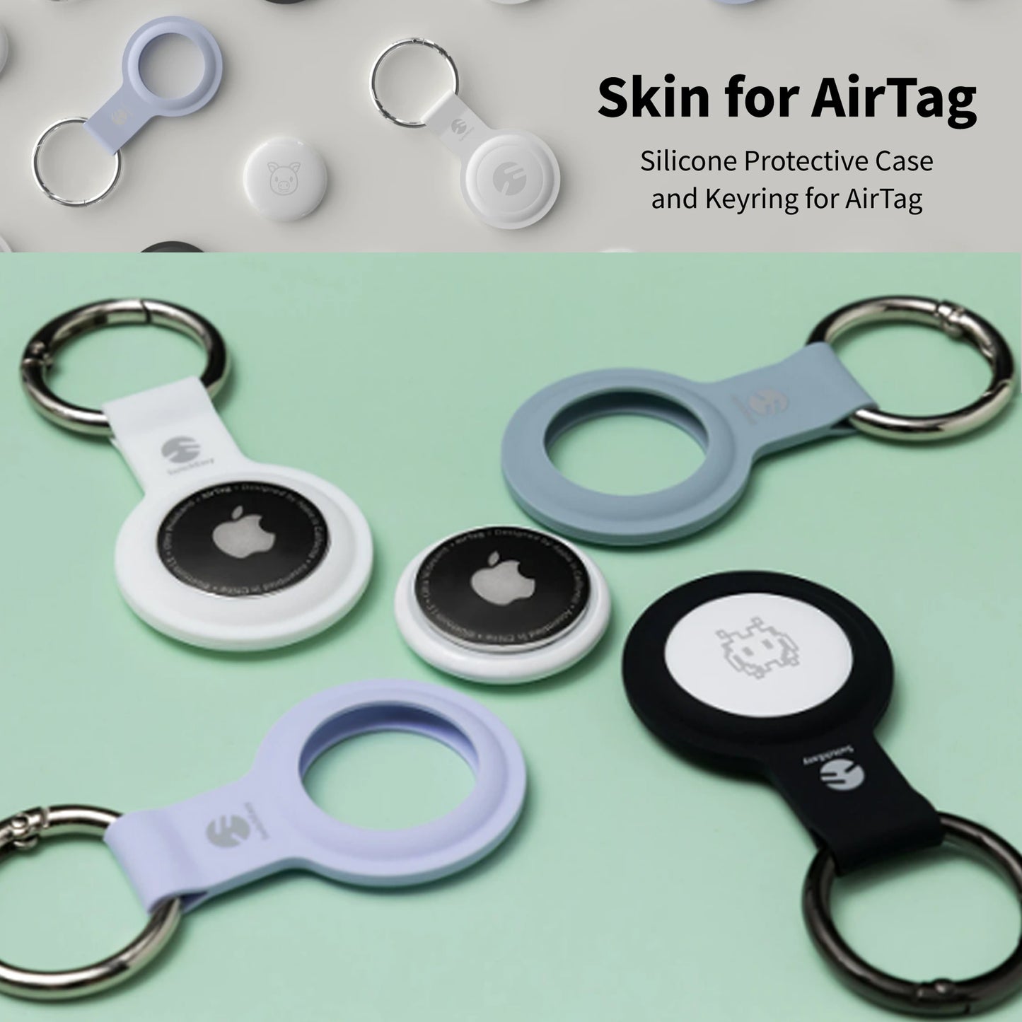 SwitchEasy Skin Case For AirTag - Exquisite Blue (Barcode: 4895241101342 )