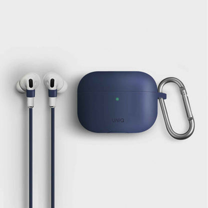 UNIQ Vencer for Airpods Pro - Active Silicone with Carabiner and Strap - Blue (Barcode: 8886463672891 )