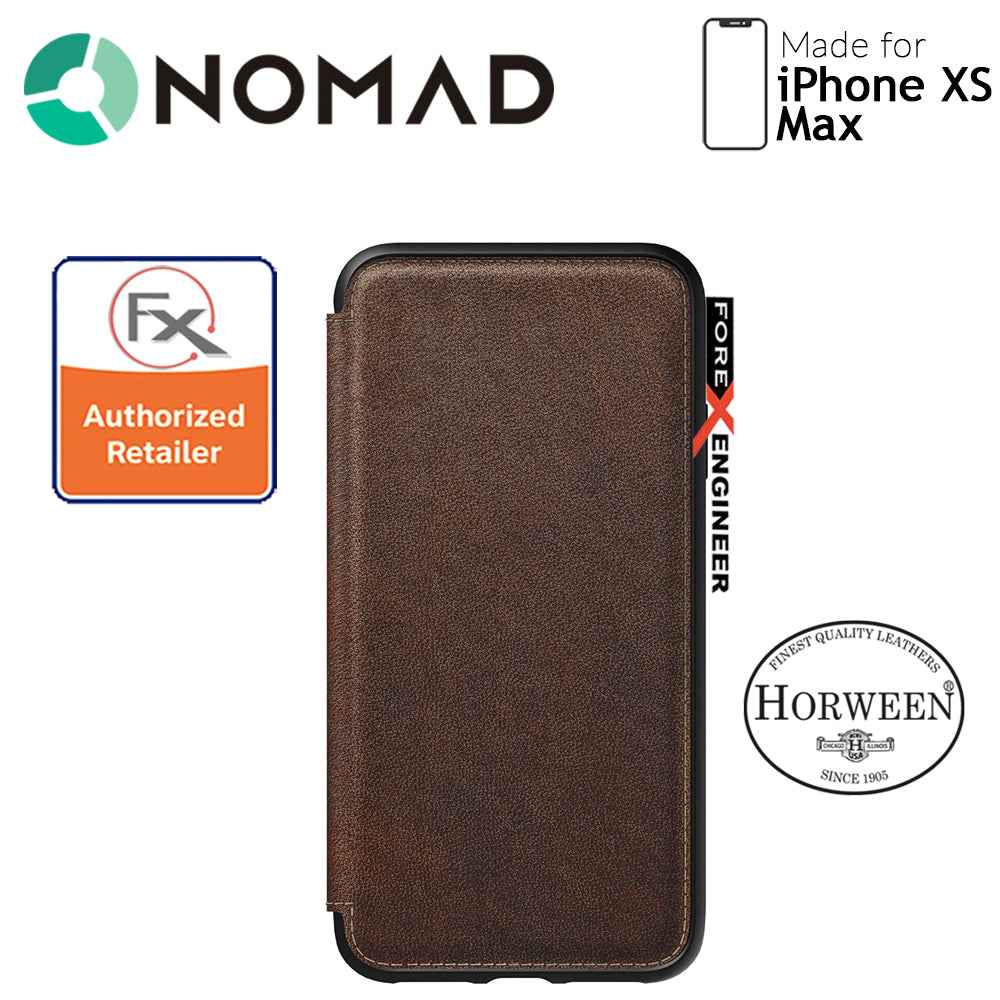 Brown Leather Nomad Xs Max Nomad Leather Folio Case For IPhone Xs