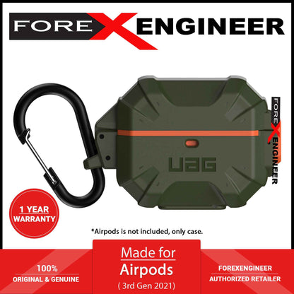 UAG Pathfinder for Airpods Gen 3 - 3rd Gen 2021 - Water Resistant Case - Olive-Orange