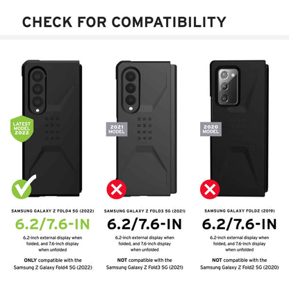 UAG Civilian for Samsung Galaxy Z Fold 4 - Black