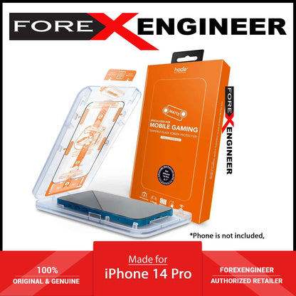 Hoda Gaming Anti-Glare for iPhone 14 Pro Tempered Glass (Dust Free Helper Included) - Matte ( Barcode: 4711103545560 )