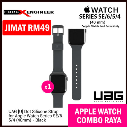 COMBO RAYA UNIQ Lino Watch Case + UAG [U] Dot Silicone Strap for Apple Watch Series SE - 6 - 5 - 4 ( 40mm ) - Forexengineer-malaysia