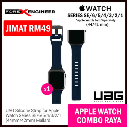 COMBO RAYA Hoda Rough Case + UAG Scout Strap for Apple Watch Series SE - 6 - 5 - 4 - 3 - 2 - 1 ( 42mm - 44mm )