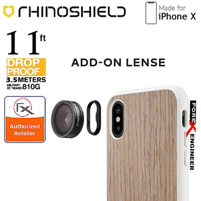 Rhinoshield SolidSuit for iPhone X - 3.5 meters Impact Protection - Light Walnut - White - Forexengineer-malaysia