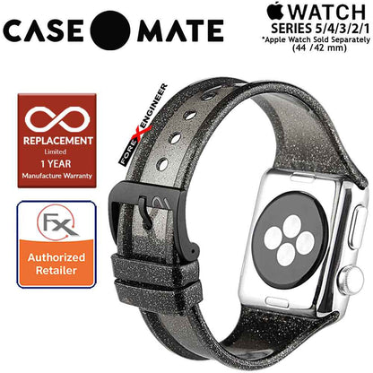 [RACKV2_CLEARANCE] Case Mate Sheer Glam Band for Apple Watch Series SE - 6 - 5 - 4 - 3 - 2 - 1 ( 42 - 44 mm ) ( Noir ) ( Barcode : 846127166072 )