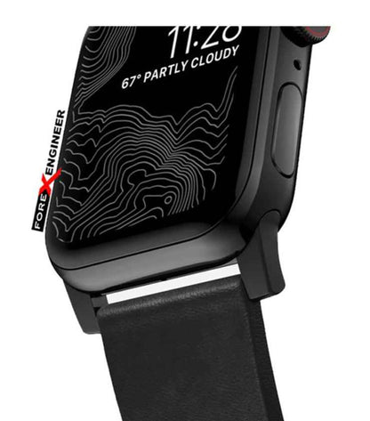[ONLINE EXCLUSIVE] Nomad Active Strap Waterproof Leather for Apple Watch (45mm/44mm/42mm) (Black Hardware) - Black