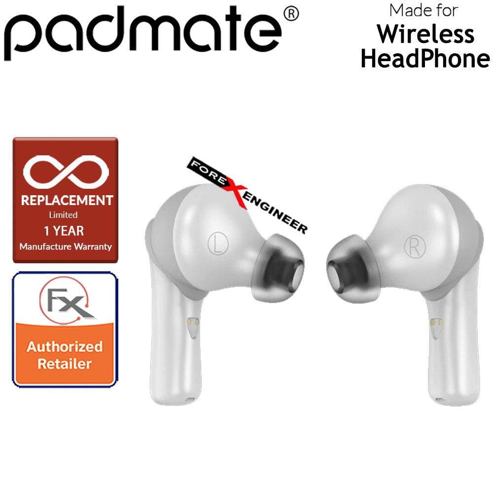 Padmate Pamu Slide True Wireless Earbud Headphones ( Qualcomm aptX ) ( White ) ( Barcode: 6956617490144 )