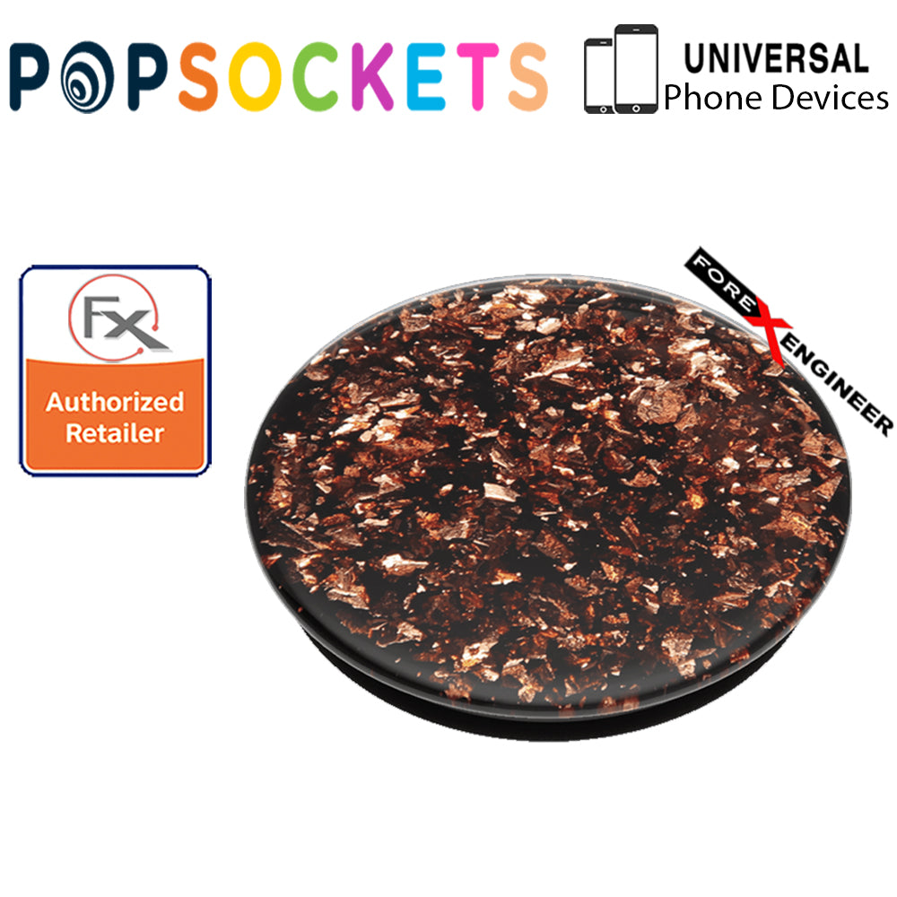 PopSockets PopGrip  Swappable Premium ( Foil Confetti Copper) ( Barcode : 842978158273 )