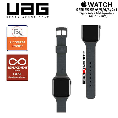 UAG [U] Dot Silicone Strap for Apple Watch Series 7 - SE - 6 - 5 - 4 - 3 - 2 - 1 ( 41mm - 40mm - 38mm ) - Black (Barcode: 812451036268 )
