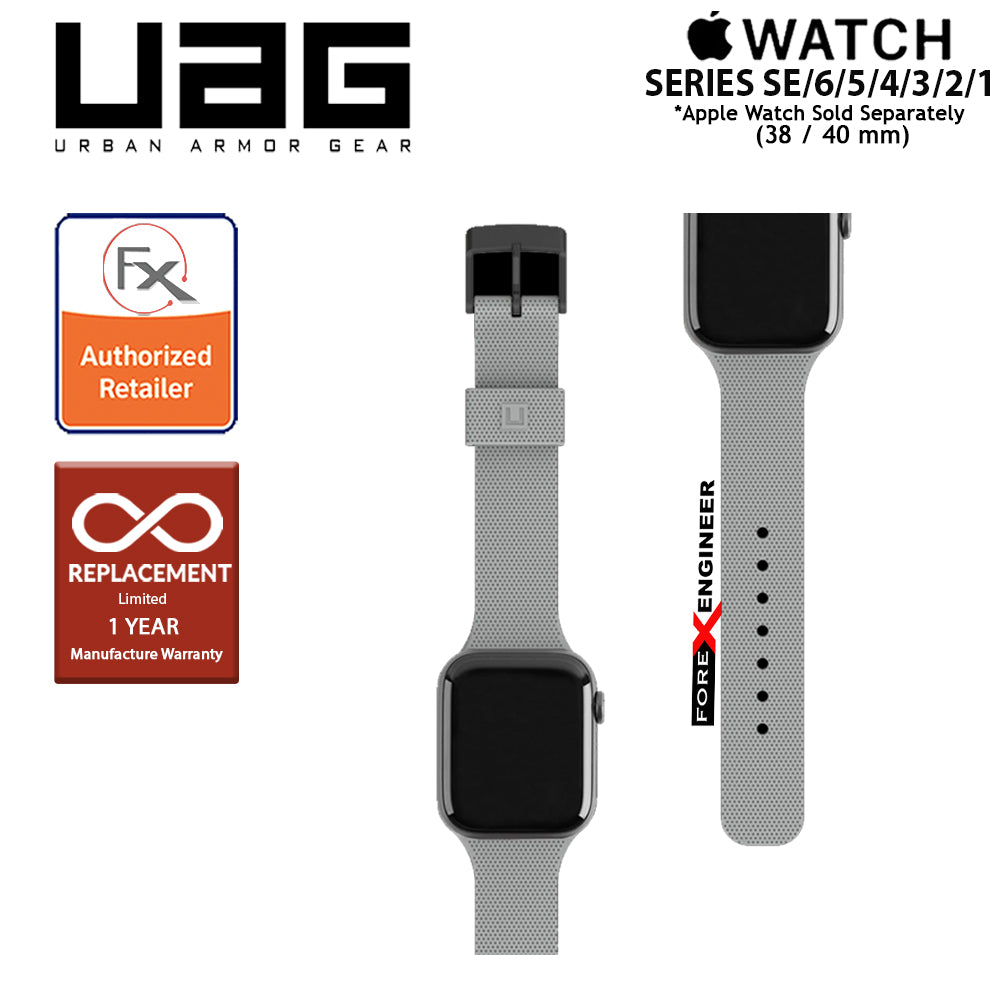 UAG [U] Dot Silicone Strap for Apple Watch Series 7 - SE - 6 - 5 - 4 - 3 - 2 - 1 ( 41mm - 40mm - 38mm ) - Grey (Barcode: 812451036251 )