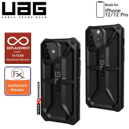 [RACKV2_CLEARANCE] UAG Monarch for iPhone 12 - 12 Pro 5G 6.1" - Rugged Military Drop Tested ( Black ) - ( Barcode : 812451036046 )