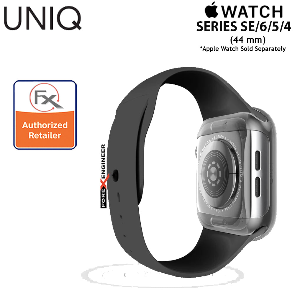 UNIQ Garde Protective Case for Apple Watch for Series SE - 6 - 5 - 4 ( 44mm) - Slim hybrid proctective case with screen protector - Tinted Grey  ( Barcode : 8886463669600  )