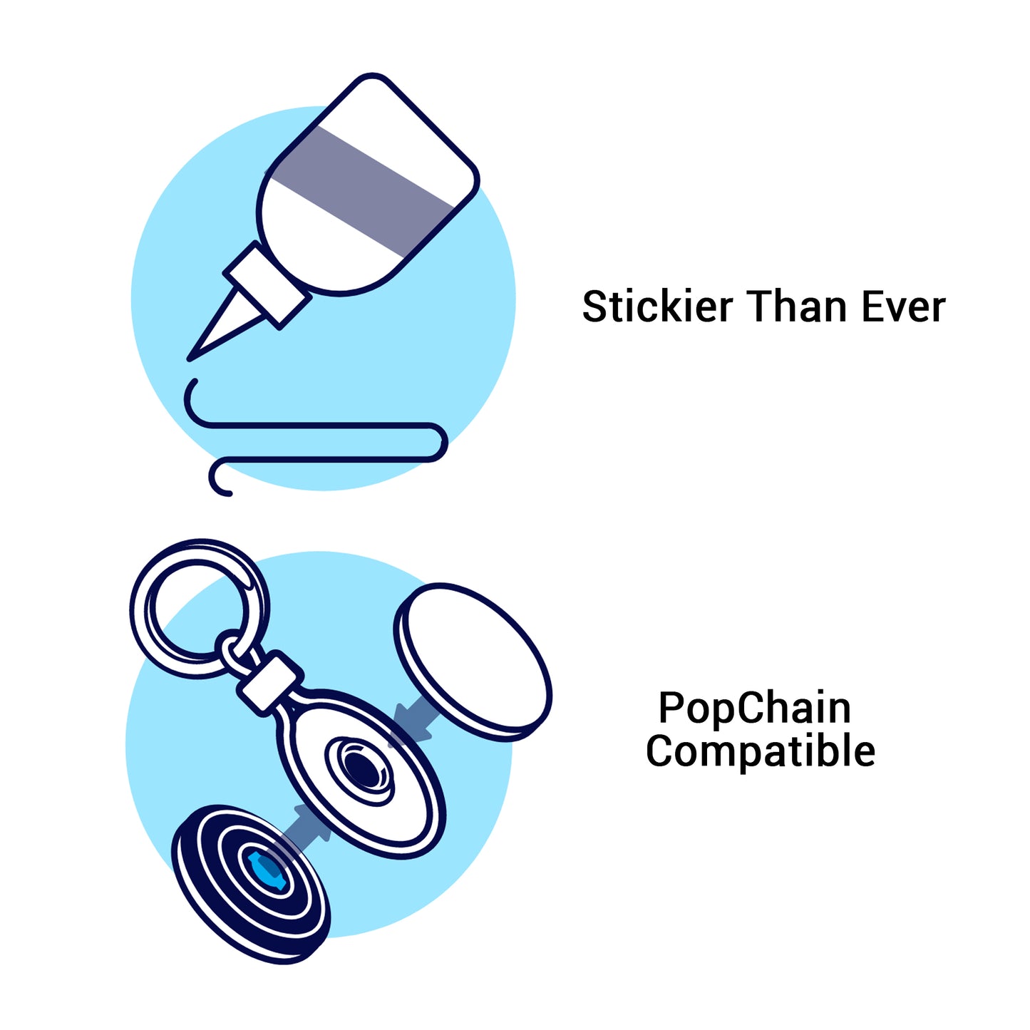 PopSockets PopGrip Swappable Premium - Tidepool Checker White (Barcode: 840173706992 )