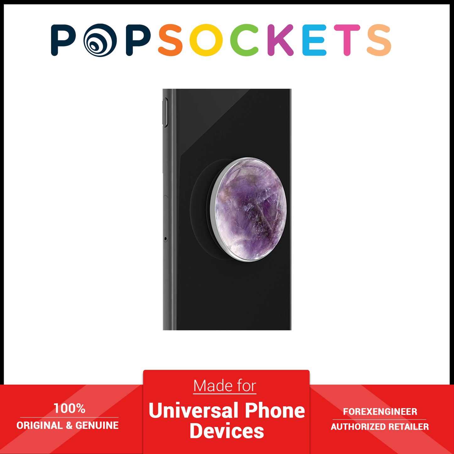 PopSockets Swappable Luxe - Genuine Amethyst (Barcode: 842978158655 )