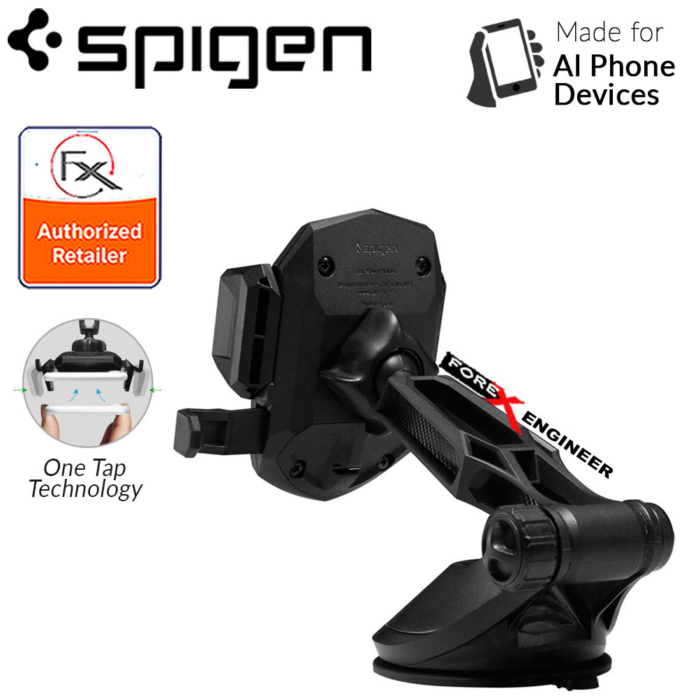 DE-RESERVE Spigen Car Mount Holder Kuel Signature TS36 -360 Angles with One Tap Technology - Black