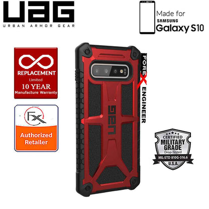 UAG Monarch for Samsung Galaxy S10 - Rugged Military Drop Tested - Crimson - Forexengineer-malaysia
