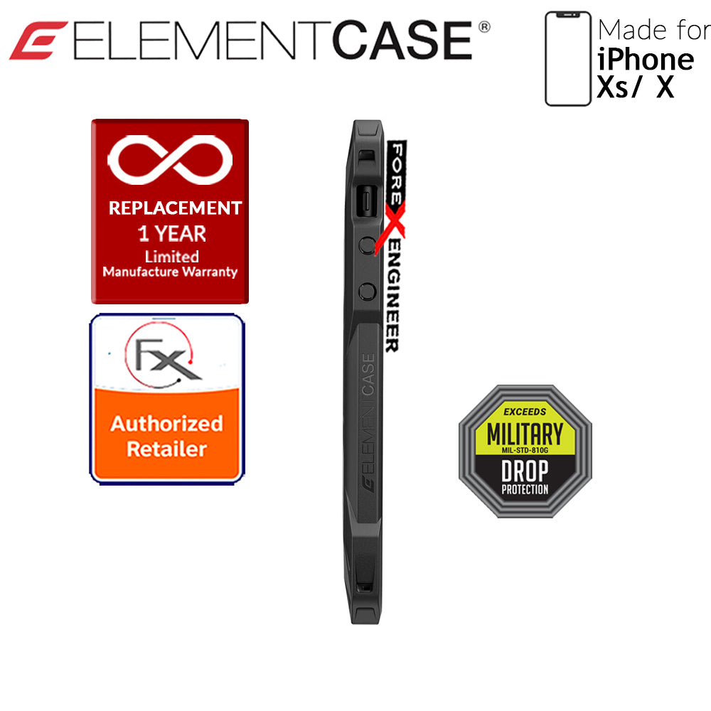 Element Case Rev for iPhone Xs - X - 3 meters Drop Proof Protection - Clear