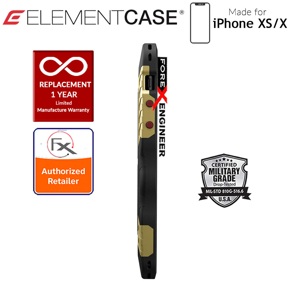 Element Case Recon for iPhone X - Xs - Military Grade Drop Proof Protection Case - Coyote