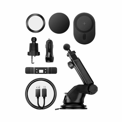 Energea MagDisc Drive Wireless Charging Magnetic Car Mount - Magsafe Compatible - Gunmetal (Barcode: 6957879424267 ) - Forexengineer -Malaysia- 6957879424267