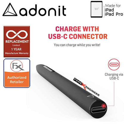 [RACKV2_CLEARANCE] Adonit Note+ - Note Plus with Presure Sensitive - Same like Apple Pencil - Black Color
