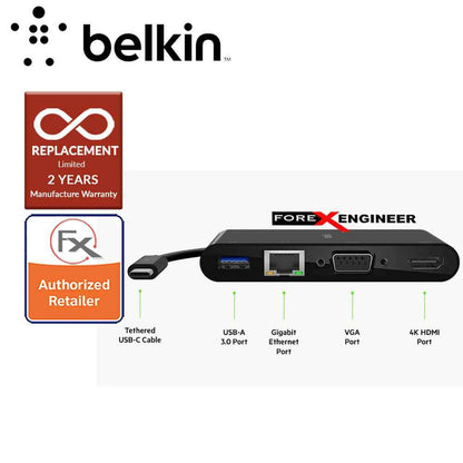[RACKV2_CLEARANCE] Belkin USB-C Multimedia + Charge Adapter (100W PD) - (Barcode : 745883799107 )