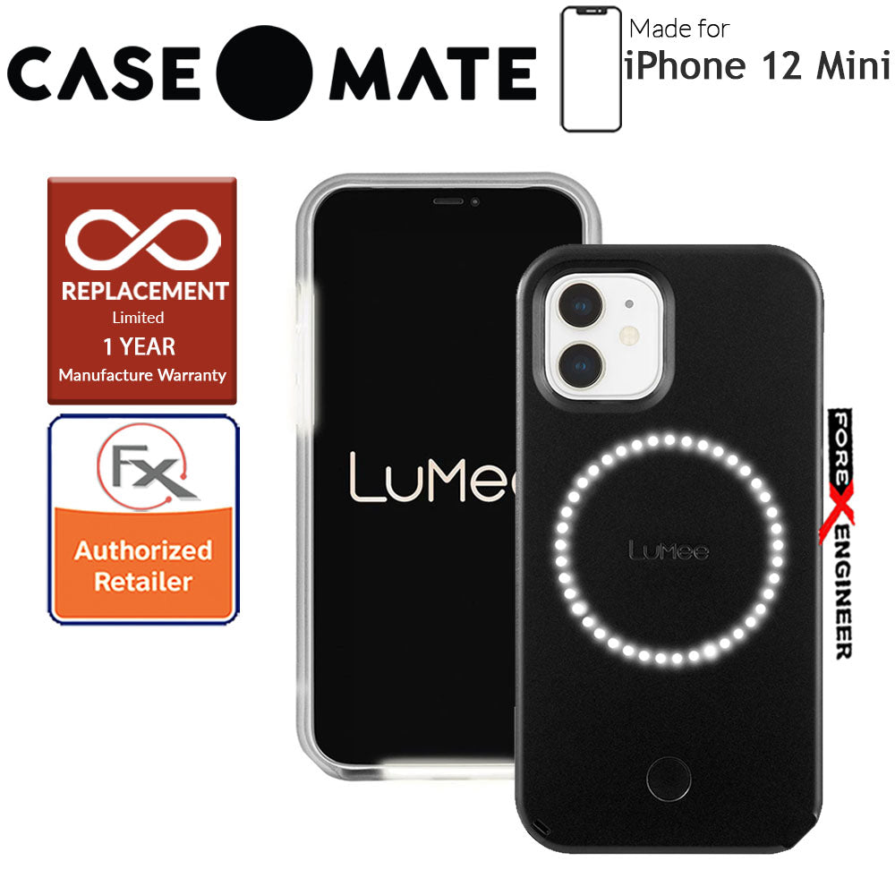 Case Mate LuMee Halo for iPhone 12 Mini 5G 5.4" - Matte Black with MicroPel (Barcode: 846127196741)