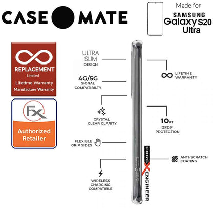 Case-Mate Case Mate Tough for Samsung Galaxy S20 Ultra 6.9" - Clear Color