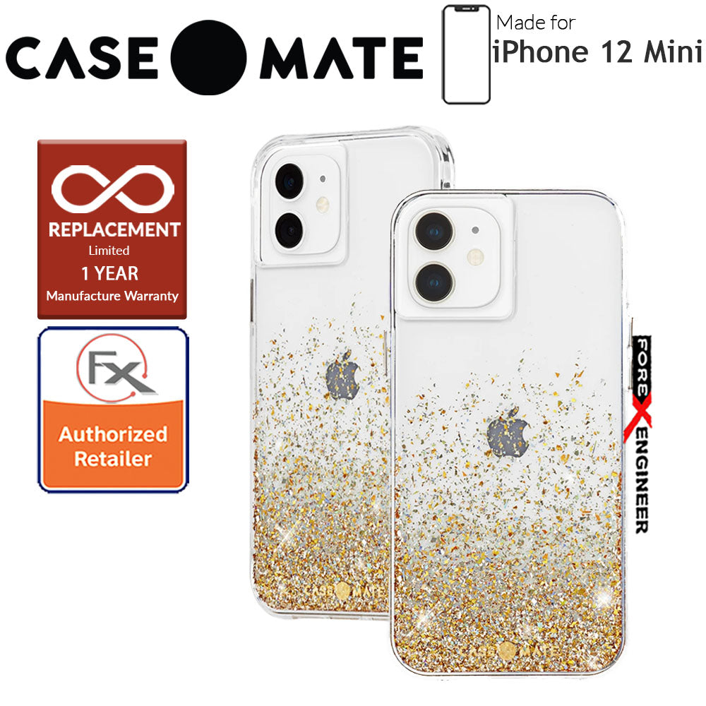 Case Mate Twinkle Ombré for iPhone 12 Mini 5G 5.4" - Gold with MicroPel (Barcode: 846127198035)