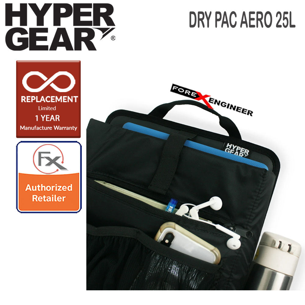 Hypergear Dry Pac  Aero 25L - Heavy-duty Design and IPX6 Waterproof Specification - Camo Grey Alpha Color ( Bundle with Fast Slot E) ( Barcode : 302113+306051 )