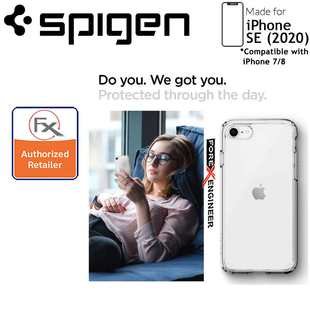 Spigen Crystal Hybrid for iPhone SE 2nd Gen ( 2020 ) compatible with iPhone 8 - 7 - Crystal Clear Color ( Barcode: 8809685627395 )