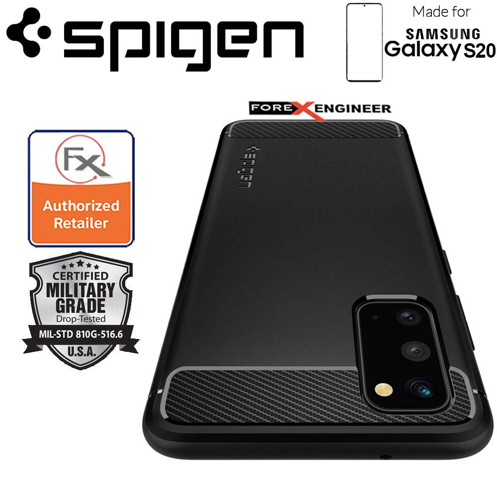 Spigen Rugged Armor for Samsung Galaxy S20 6.2" -  Matte Black Color
