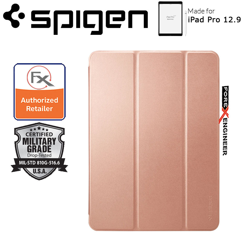 Spigen Smart Fold 2 Case for iPad Pro 12.9" 3rd Gen - Rose Gold Color