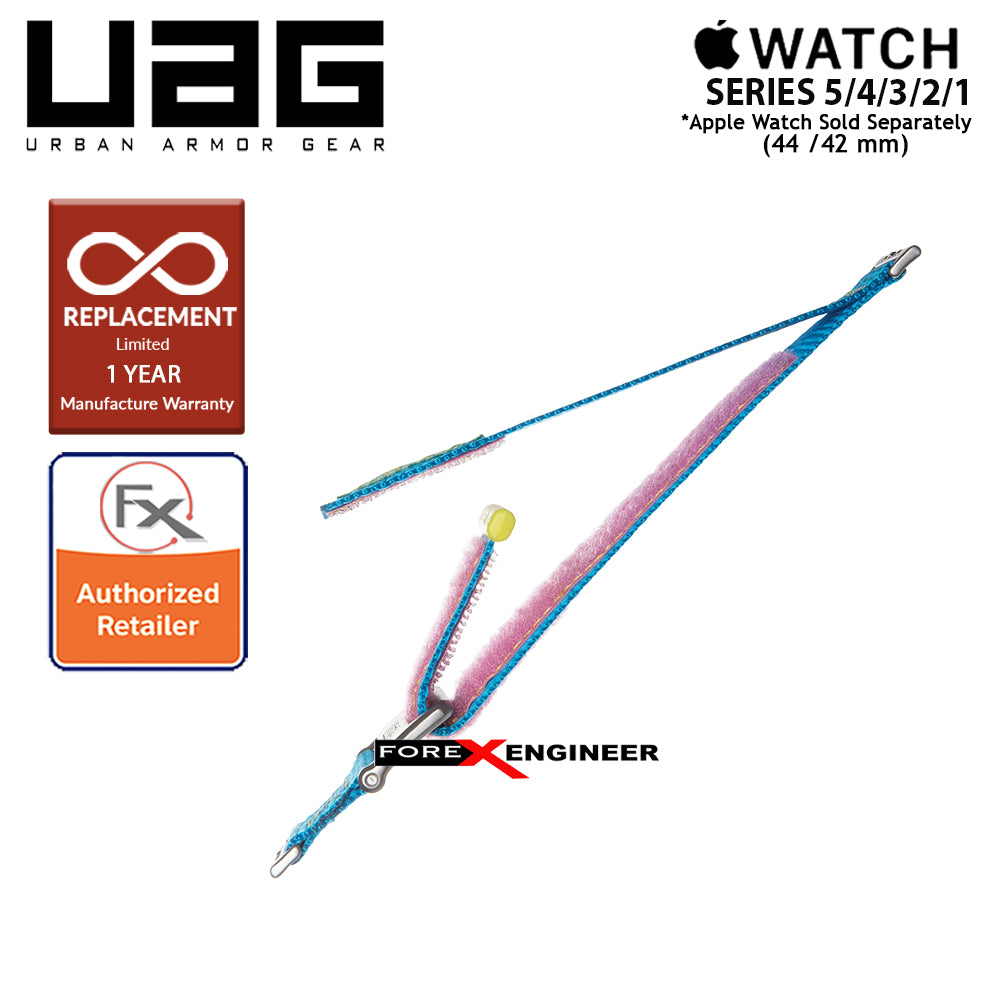 UAG Active Strap for Apple Watch Series 7 - SE - 6 - 5 - 4 - 3 - 2 - 1 ( 45mm - 42mm - 44mm ) - Blue Pink (Barcode : 812451039801 )
