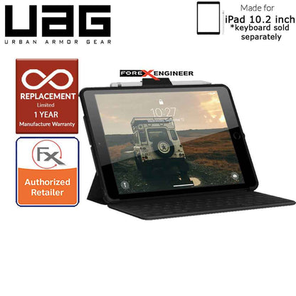 UAG Scout Series for 10.2 inch ( 7th - 8th - 9th Gen ) ( 2019 - 2021 ) - Compatible with Smart Keyboard Folio - Black Color ( Barcode: 812451035254 )