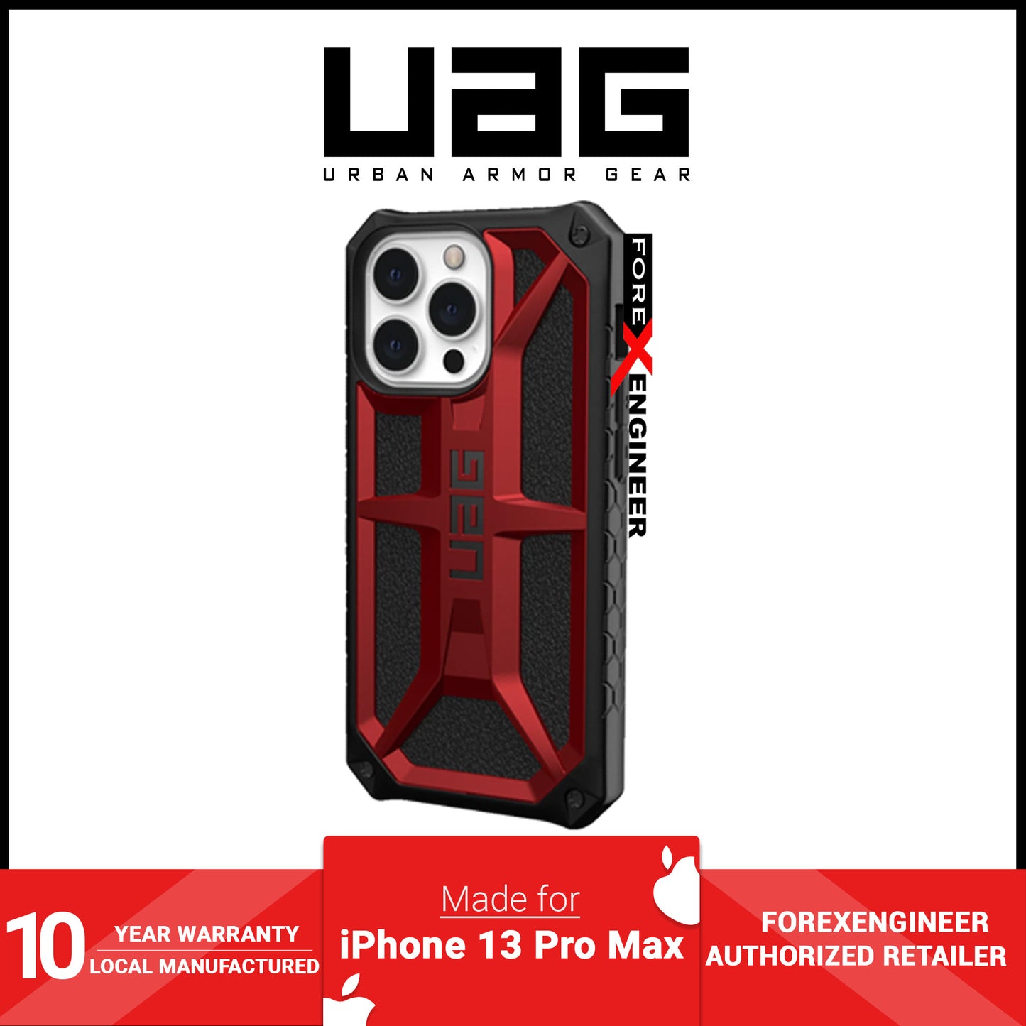 UAG Monarch for iPhone 13 Pro Max 5G 6.7" - Crimson  (Barcode: 810070363789 )
