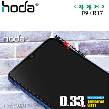 [RACKV2_CLEARANCE] Hoda OPPO F9 - R17 Screen Protector - Full Coverage Tempered Glass - Black - Forexengineer-malaysia