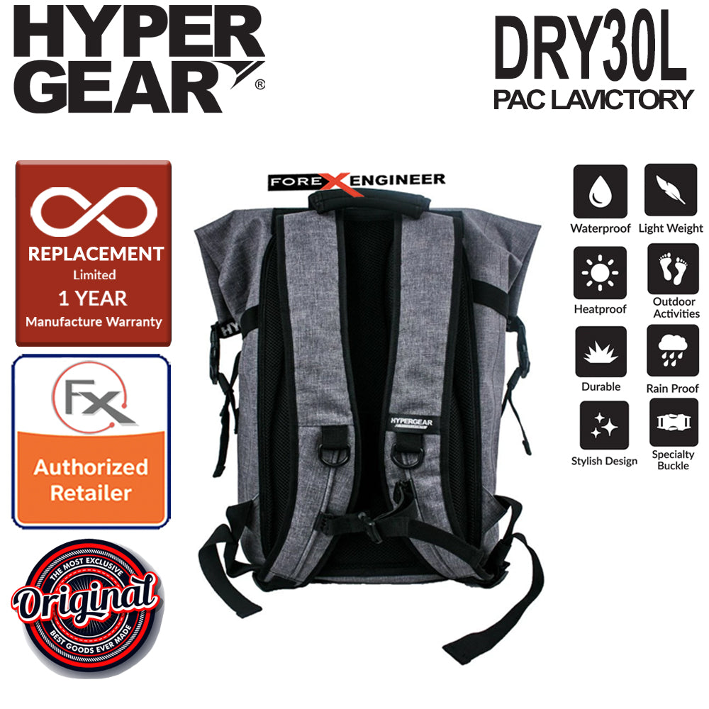 Hypergear Dry Pac LaVictory 30L - Heavy-duty Design and IPX6 Waterproof Specification - Snow Grey ( Bundle with Fast Slot E) (Barcode: 302122 + 306051 )