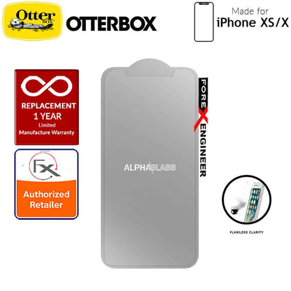 OtterBox Alpha Glass Screen Protector for iPhone Xs - X - Tempered Glass with Resists Scratches and Shattering - Clear - Forexengineer-malaysia