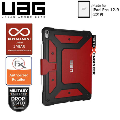 UAG Metropolis for iPad Pro 12.9 inch 2019 - Rugged Military Drop Tested iPad Case - Magma - Forexengineer-malaysia